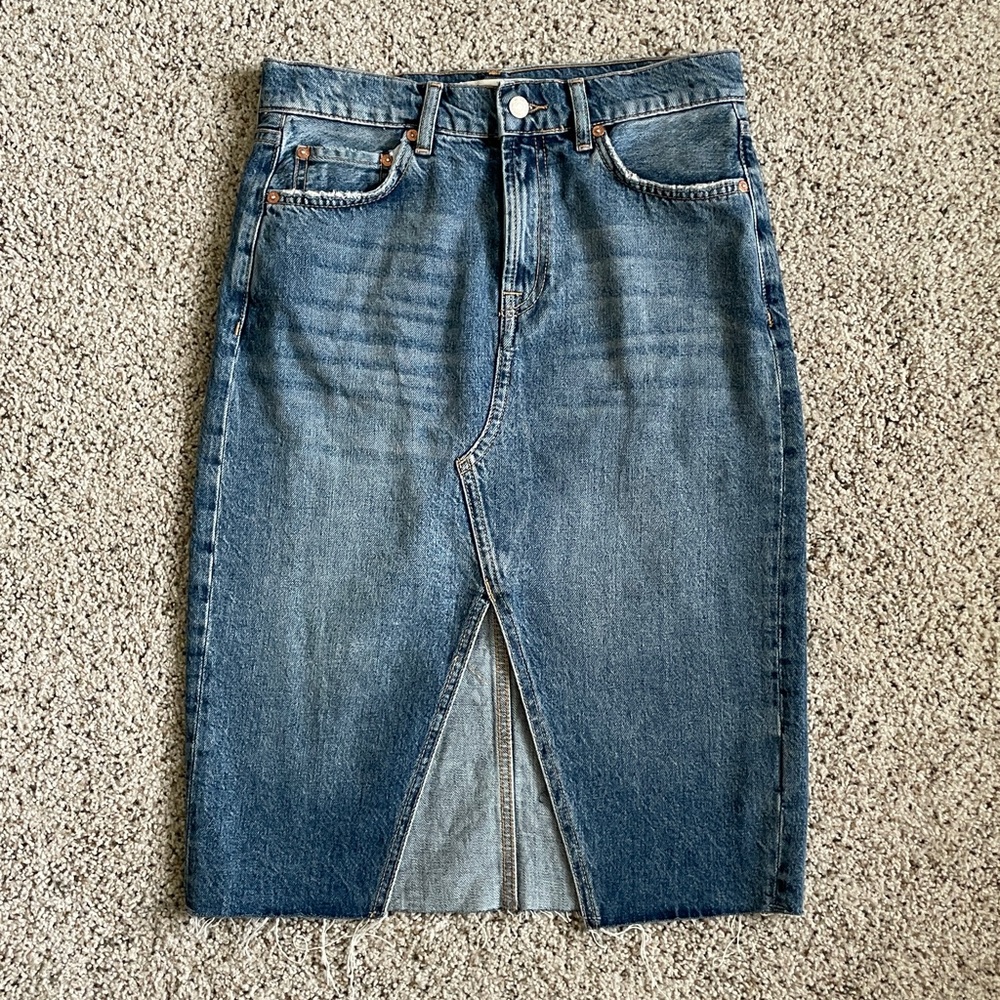 We the Free Suzanne Midi denim skirt Free people